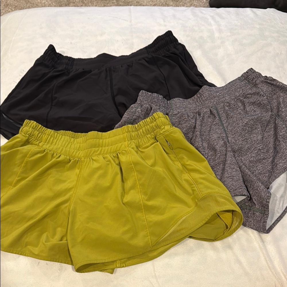 Lululemon Athletica black, gray and green Athletic Shorts! Good condition!